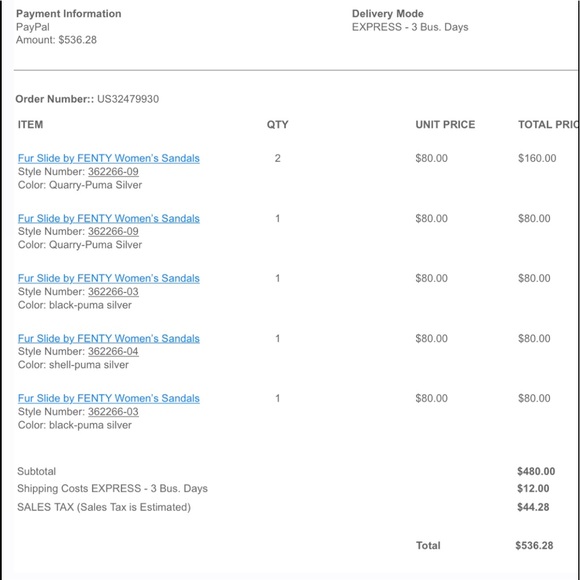 Rihanna 2016 FENTY Slides PINK AUTHENTIC Brand New - Picture 7 of 7